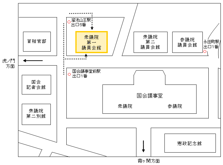 資産等報告書等閲覧室案内図