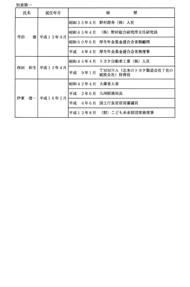 別表第一