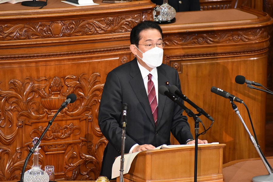 第２０７回国会 国務大臣の演説（岸田内閣総理大臣の所信表明演説等）の写真2　クリックすると拡大写真がご覧いただけます