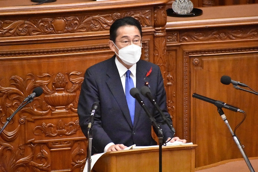 第２１０回国会 国務大臣の演説（岸田内閣総理大臣の所信表明演説）の写真2　クリックすると拡大写真がご覧いただけます