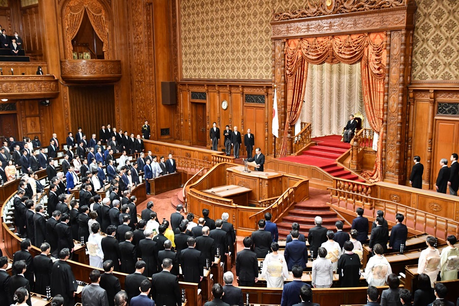 The Opening Ceremony of the 217th Diet:Click on the picture to enlarge it.