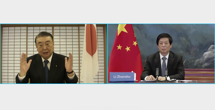 Speaker Oshima's video meeting with Chairman of the Standing Committee of the Chinese National People's Congress 3:Click on the picture to enlarge it.