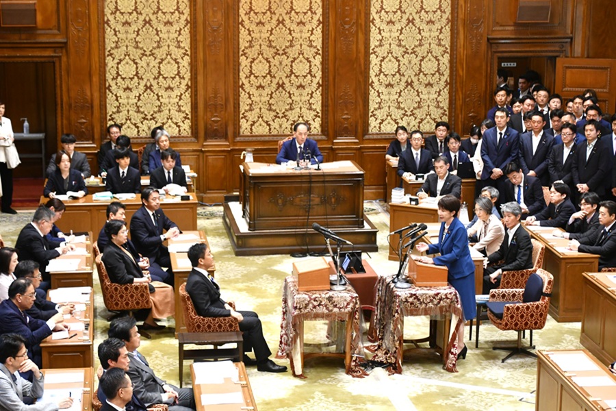 Second joint meeting of the Committees of both Houses on Fundamental National Policies of the 221st Diet (Deliberation between party leaders): Click on the picture to enlarge it.