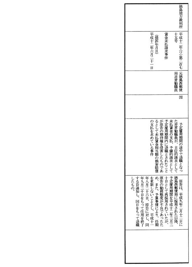 非常勤職員の退職をめぐる訴訟 3/3